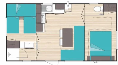 Hébergement en mobil-home, Camping Au tour de l'Aveyron